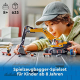 LEGO City Koparka gąsienicowa, zabawkowa koparka dla dzieci od 8 lat, zabawka konstrukcyjna z modelem koparki, ciężarówka do zbudowania z akcesoriami i 3 minifigurkami 60420 Zestawy konstrukcyjne Besuche den LEGO-Store