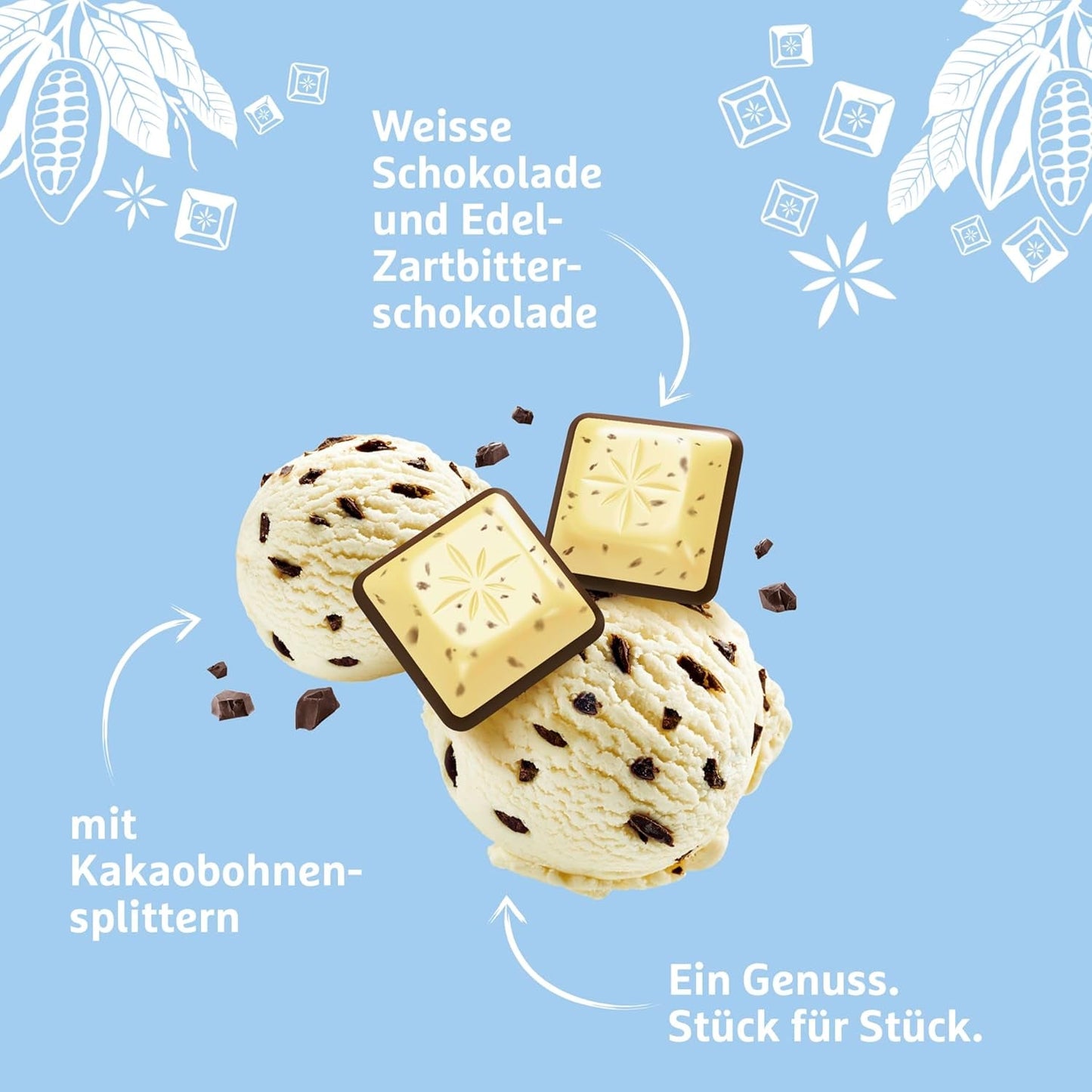 Batonik czekoladowy Schogetten Stracciatella 100g, pojedynczo porcjowany. Rozkosz. Kawałek po kawałku.