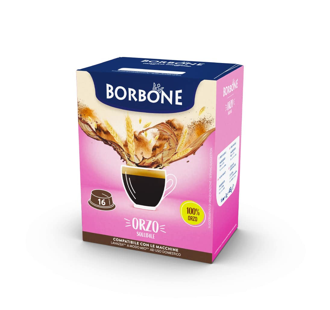 Caffè Borbone Malzkaffee - 96 Kapseln (6 Packungen mit 16 Stück) - Kompatybilny z Lavazza A Modo Mio Haushalts-Espressomaschinen