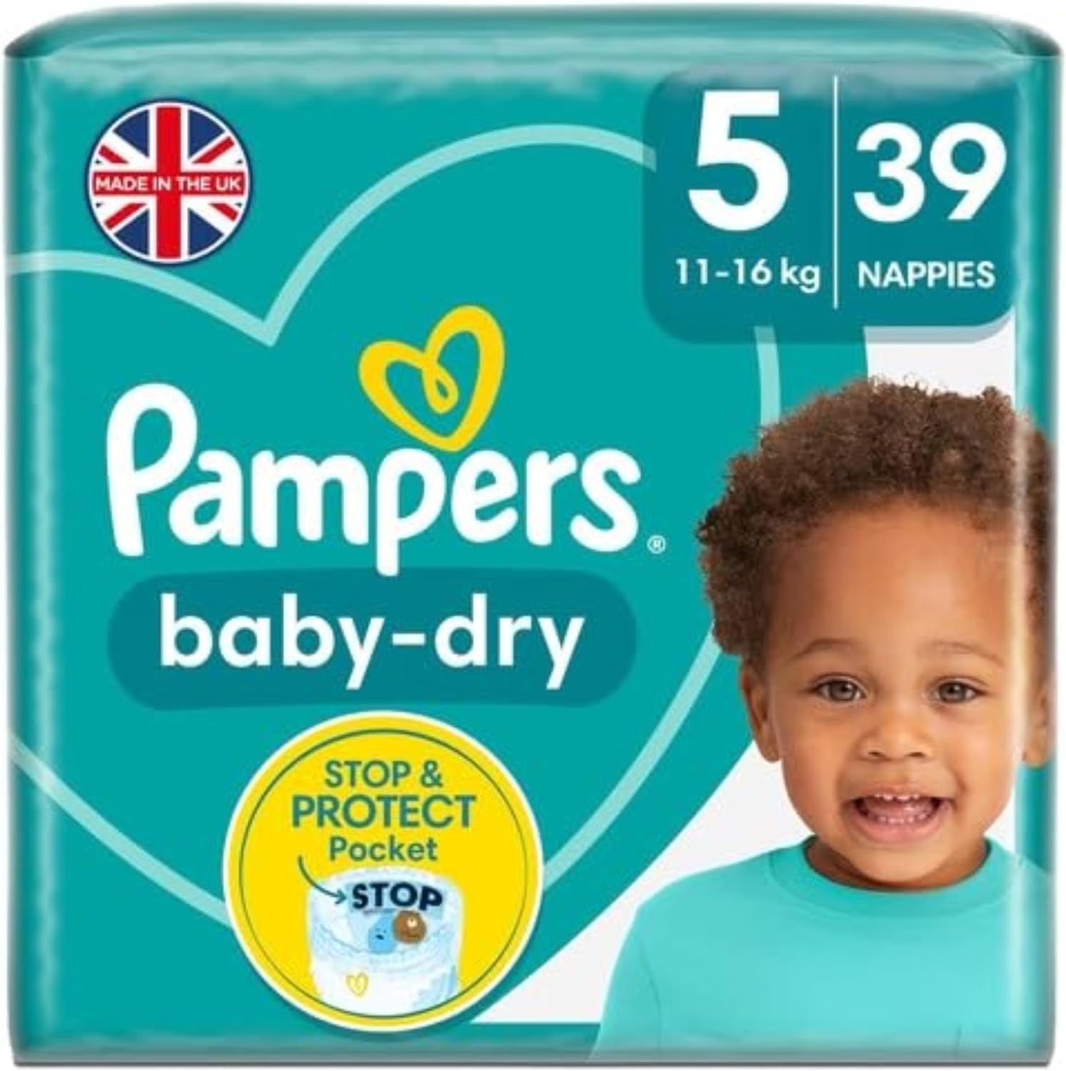Pieluszki Pampers 81657566 Spodnie Baby-Dry, białe