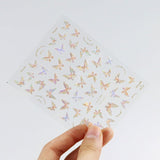 JMEOWIO 3D Nagelsticker Schmetterling Nail Art Naklejka Selbstklebend Nagelaufkleber 5D Stereoskopisch Dekoration Nageldesign Zubehör 1 Blatt
