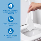 Amazon Miękkie, mokre, bezwonne, drobno chłonne, bezzapachowe chusteczki toaletowe, 240 sztuk (6 opakowań po 40 sztuk) (dawniej marka Presto!)
