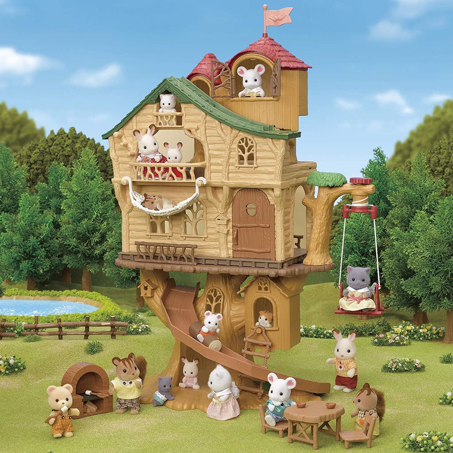 Sylvanian Families 5494 Domek na drzewie z przygodą — zestaw z domkiem dla lalek