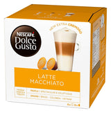 Latte Macchiato | 96 Kaffeekapseln i Latte Macchiato Karmel | 48 Kaffeekapseln | Mieszanka Arabiki Robusta | Feines Caramell Aroma und Leckerer Milchschaum