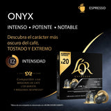 L'OR Espresso Kaffeekapseln Onyx | Intensywność 12 | 200 kompatybilnych kapsułek Nespresso (R)* — wyłącznie dla Amazon