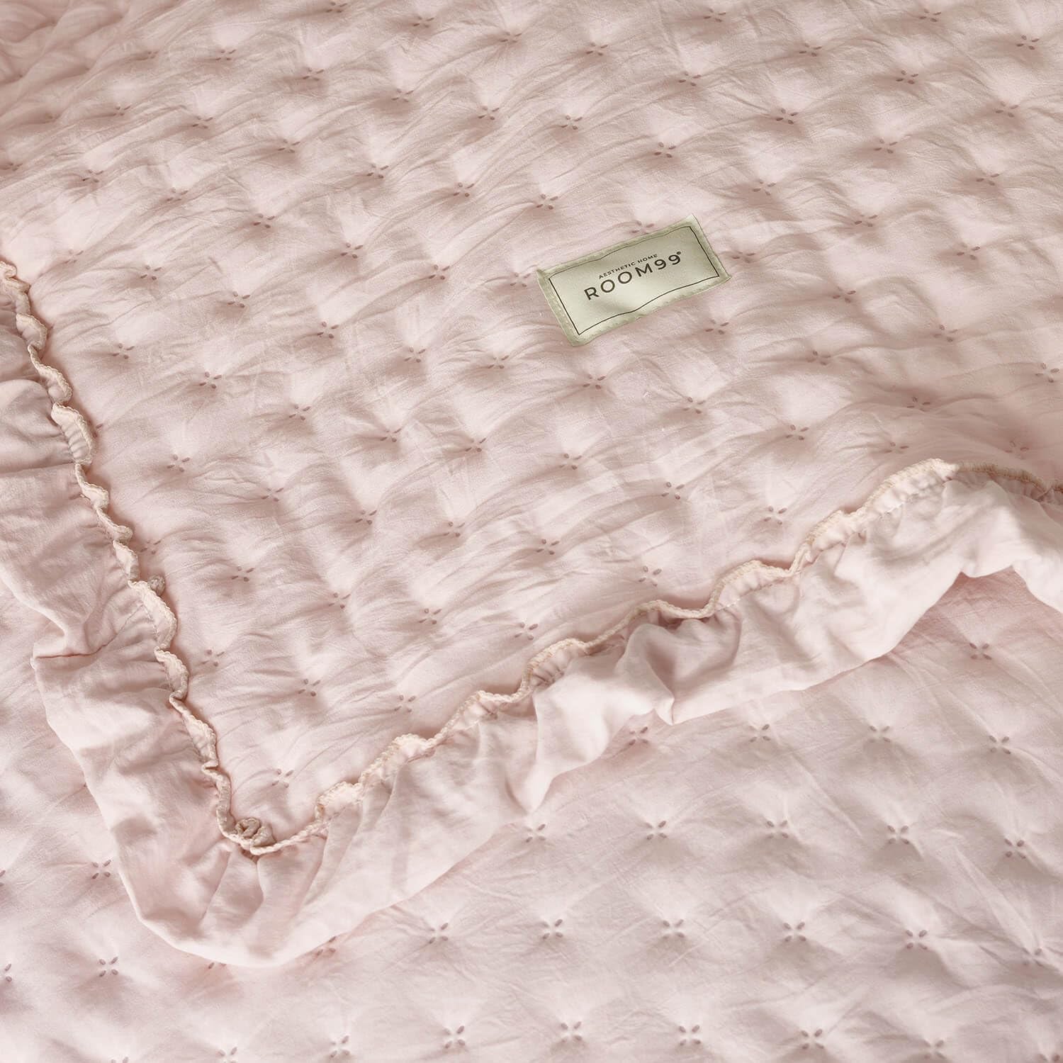 Molly Elegancka narzuta na łóżko w kolorze pudrowego różu 170 x 210 cm Narzuta Wszechstronna jako narzuta na łóżko lub narzuta na sofę Styl koca na łóżko i sofę Idealny jako narzuta na łóżko Łóżka i koce Besuche den ROOM99-Store
