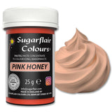Sugarflair Pastel Pink Honey Food Coloring Paste - Wysoko skoncentrowana do stosowania z kremem maślanym, pastą cukrową, lukrem królewskim lub mieszankami do ciast, żywym barwnikiem spożywczym - 25g