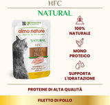 almo nature HFC Natural - Mokra karma dla kotów - z kurczakiem - Jakość ludzka, Bezglutenowa, Monoproteina - 55g, opakowanie 6 szt.