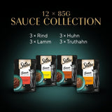 Sheba Sauce Collection Mokra karma dla kotów, porcjowane saszetki, słone opakowanie zbiorcze, 4x12x85g