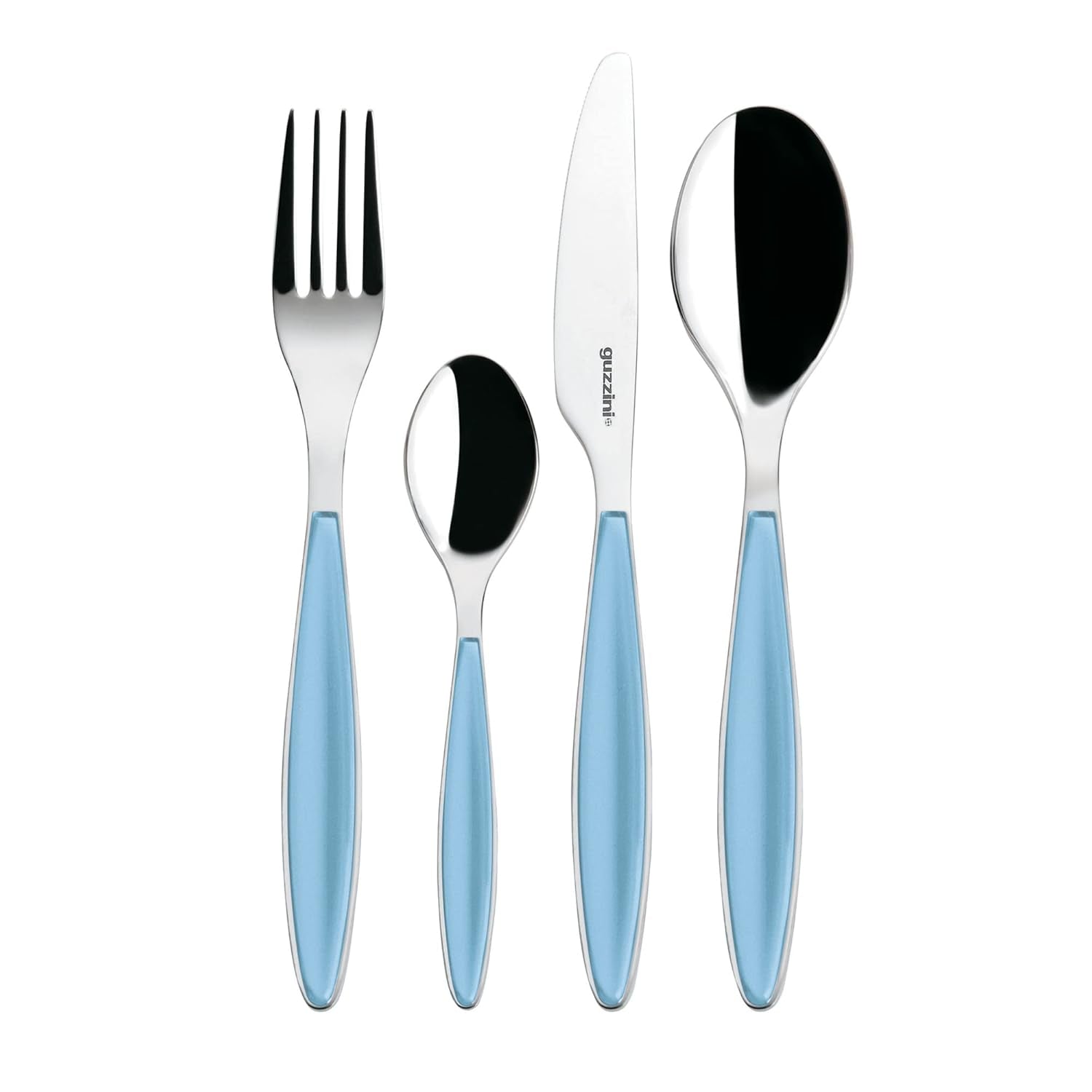 Guzzini - Feeling, zestaw sztućców 24 sztuki - Big blue Kitchen Naty Shop