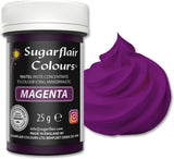 Sugarflair Pasta Barwnik spożywczy Pastel Magenta, Barwnik spożywczy do makaronów, kremówki i marcepanu, Spectral skoncentrowane kolory - 25g