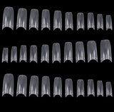 TRIXES 500 szt. Tipsy żelowe Paznokcie typu french Przezroczyste akrylowe porady do manicure DIY 10 różnych wzorów