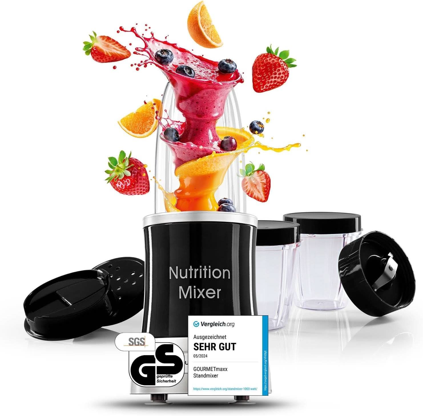 Gourmetmaxx Mr Magic Blender, Smoothie Maker z pakietem akcesoriów Xxl Naty Shop