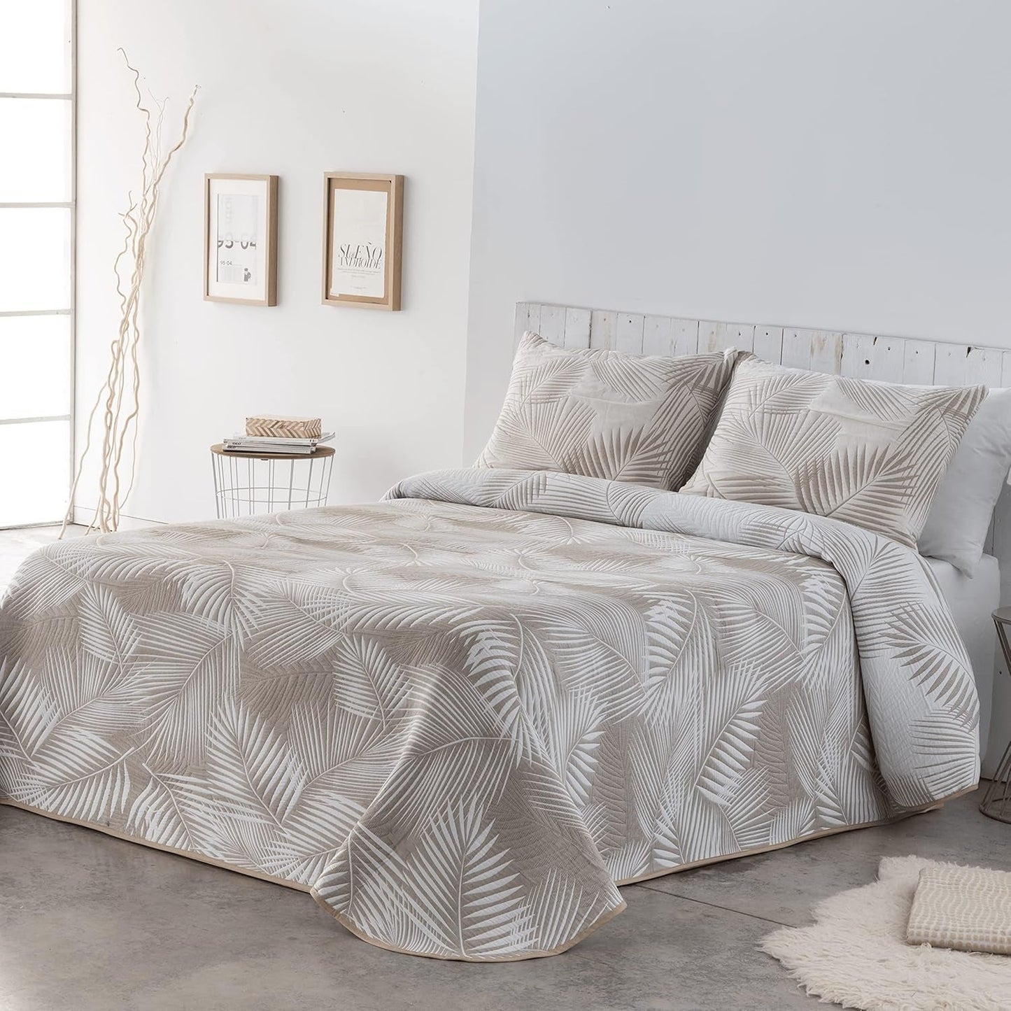 VIALMAN Sofia 30 Bouti Lekka kołdra na podwójne łóżko | kołdra rozmiar 250 X 270 cm, szara Kołdry i kołdry Naty Shop Porc 250 X 270 Cm