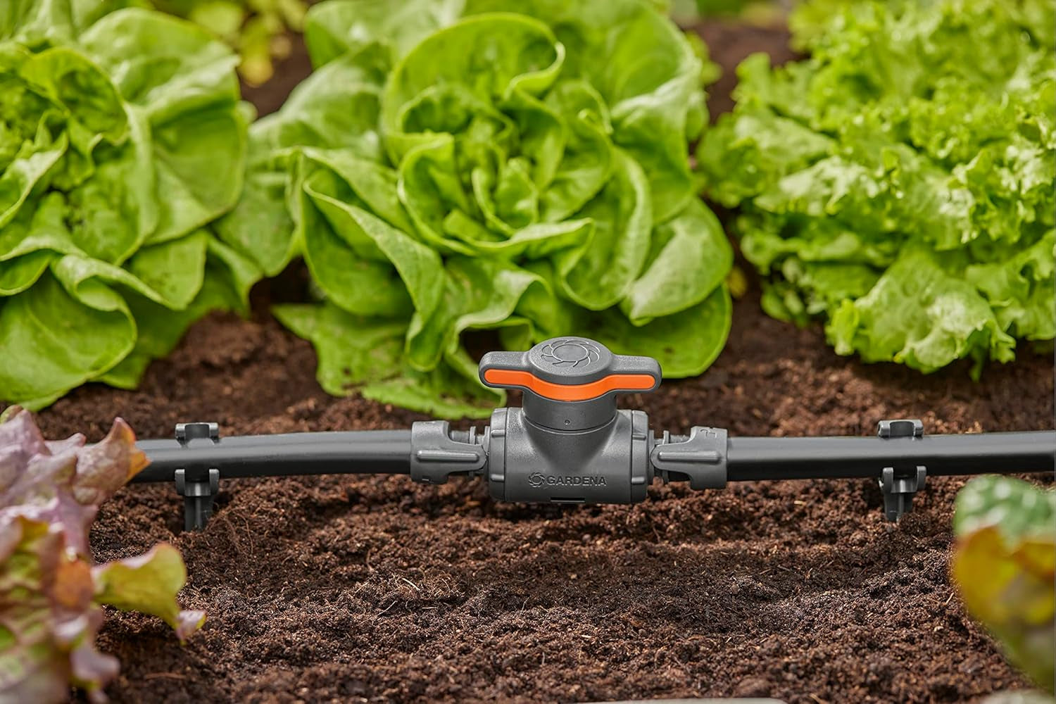 Zawór regulacyjno-odcinający Gardena Micro-Drip-System 13 mm (1/2 cala): Proste odcięcie rur i płynna regulacja przepływu wody, akcesorium do układania rur kroplowych (13207-20)
