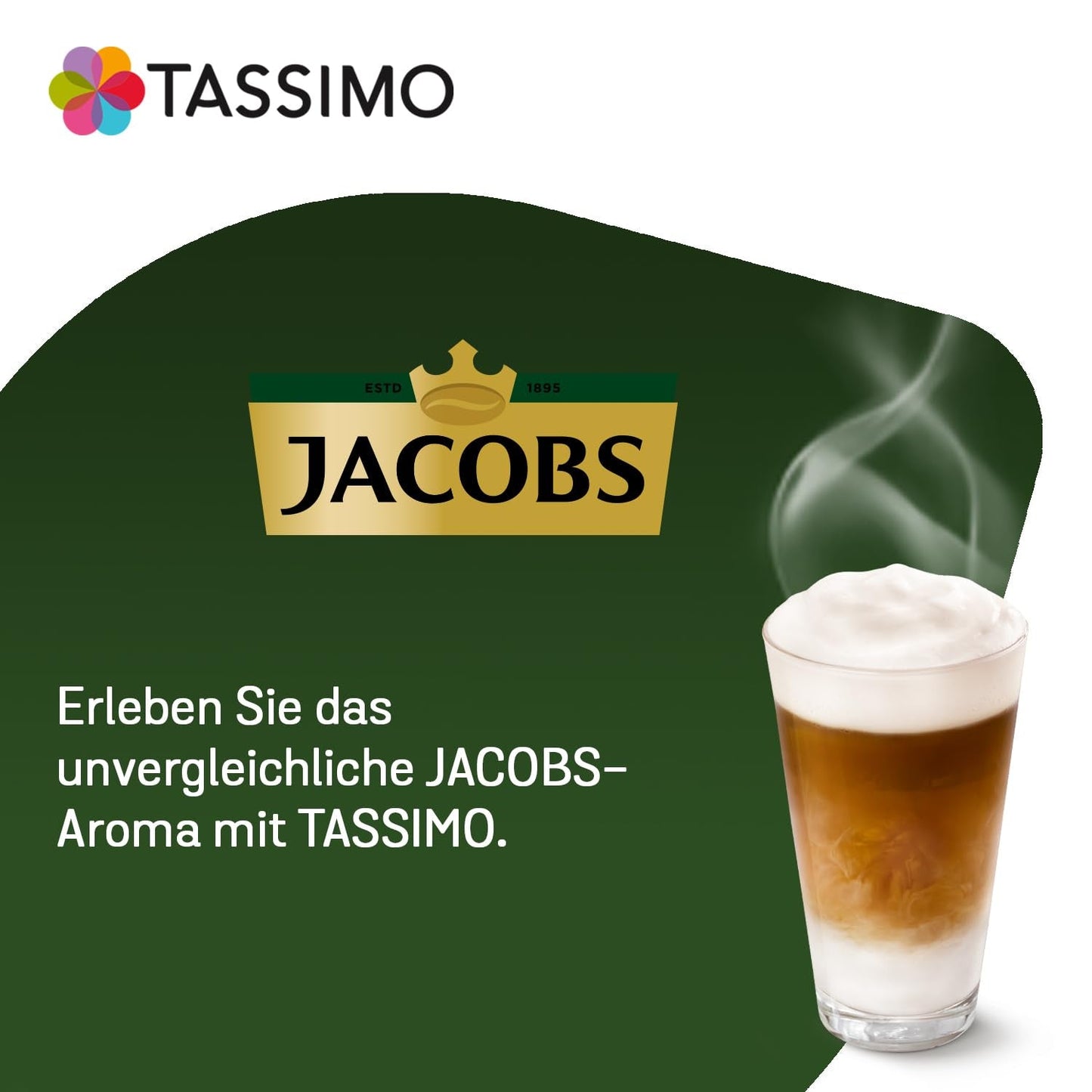 Tassimo Kapseln Jacobs Type Latte Macchiato Classico, 5 x 8 saszetek, 40 Kaffeekapseln
