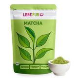 Lebepur BIO Matcha w proszku 100G - Najwyższa jakość z Japonii Bez dodatków - 100% czysta zielona herbata w proszku do Matcha Latte, herbaty Matcha, zielonej herbaty, smoothie - japońska zielona herbata