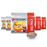 Tassimo Kapseln Moring Café XL Mocny i intensywny, duże opakowanie, 5 x 21 podkładek, 105 Kaffeekapseln
