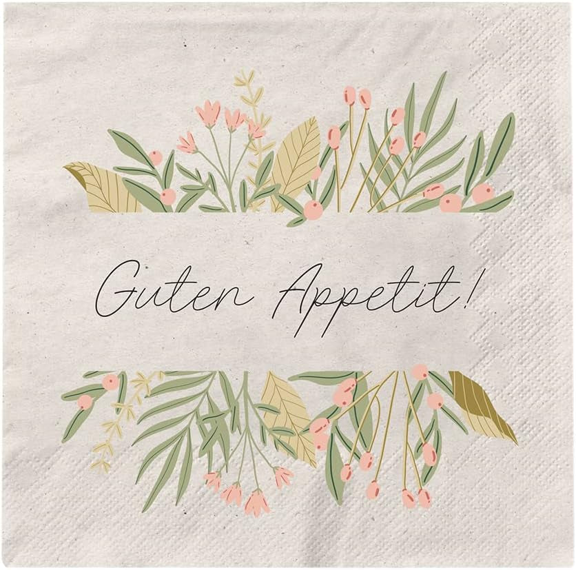 Grafik Werkstatt Serviettes Mit Spruch Groß | 20 sztuk | 16,5 x 16,5 cm | Szary | Smacznego!