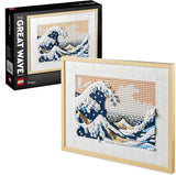 LEGO 31208 Art Hokusai - Wielka fala 3D Japońskie dekoracje ścienne Zestaw do rękodzieła Oprawione płótno oceaniczne Hobby dla dorosłych DIY Dekoracje domowego biura Zestawy do budowania Besuche den LEGO-Store Single