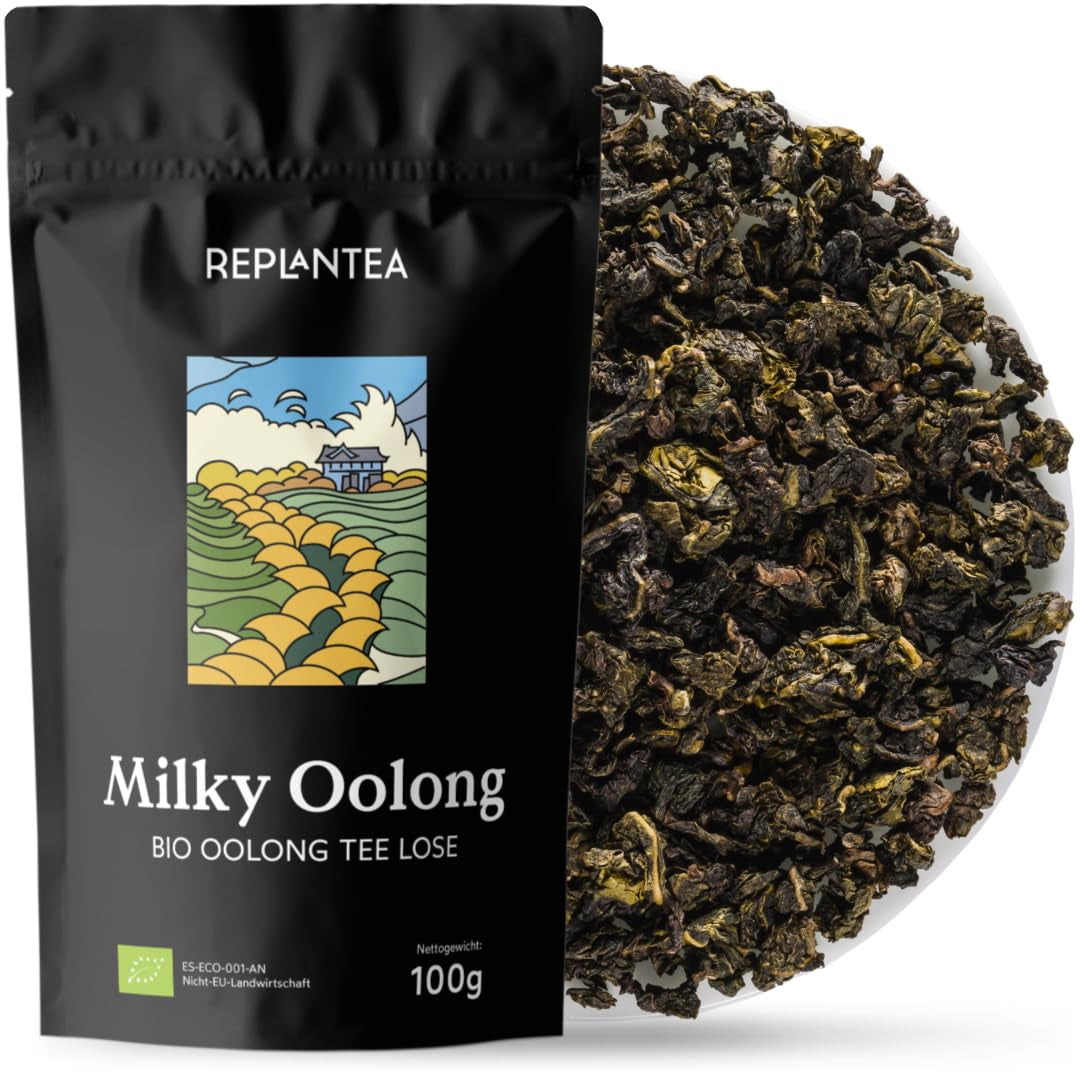 BIO Mleczna herbata Oolong (100 g) | Luźna herbata Oolong premium z kremowymi i słodkimi mlecznymi nutami | Delikatny specjał herbaciany | REPLANT