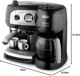 De'Longhi BCO264.1 Ekspres do espresso i kawy w jednym, z pompą, czarny, 38 x 24 x 35 cm