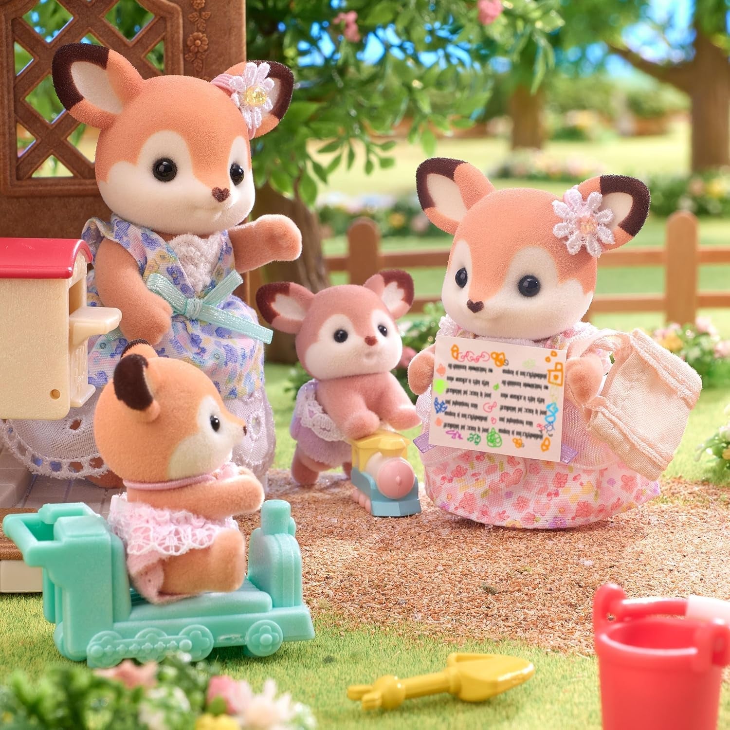 Sylvanian Families 5800 bliźniaków jeleni, zestaw figurek zwierząt, figurki zwierząt leśnych, zabawka dla dzieci w wieku od 3 lat