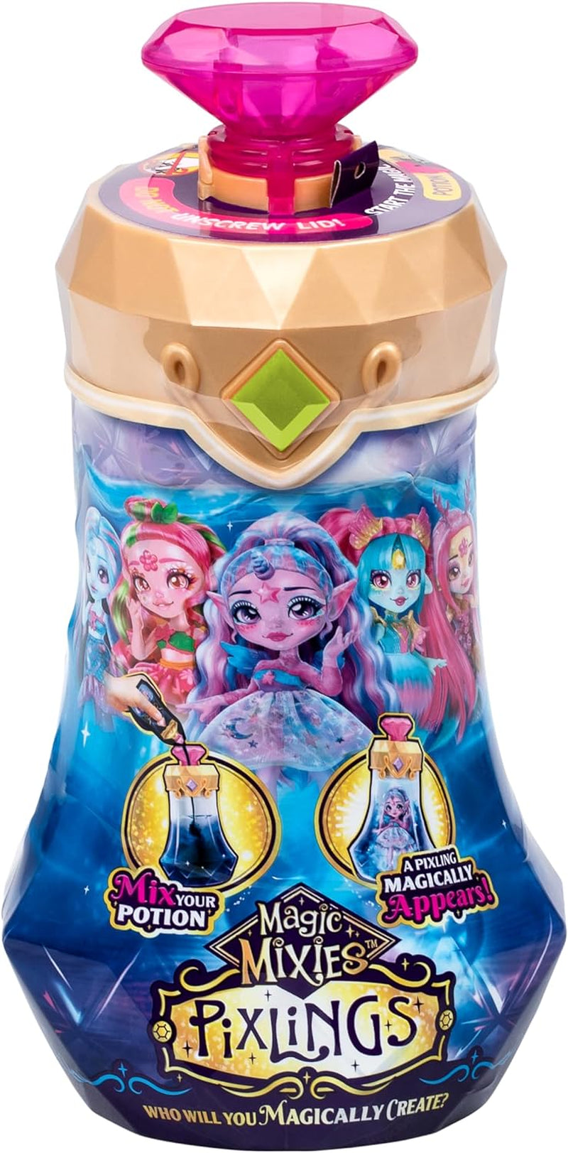 Lalka Pixlings Faye Deer: Magiczne odkrycie pięknej i szczegółowej lalki Pixlings o średnicy 16,5 cm w magicznej butelce z miksturą