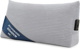 Poduszka z pierza, poduszka pod plecy, poduszka aksamitna, szerokość 70 cm - poduszka do czytania do łóżka, sofy i sofy, duża poduszka do sofy, poduszka ścienna, poduszka do sofy, poduszka do czytania, poduszka pod plecy, jasnoszara