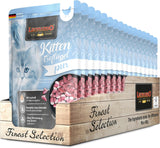 LEONARDO Fresh Pouches [16 x 85 g mokrej karmy dla kotów, bez zbóż] | Kompletna karma mokra w pojedynczych saszetkach