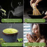 Herbata Uniqo Matcha w proszku 200 g w ekologicznym opakowaniu wielokrotnego napełniania