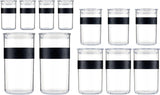 Słoiki do przechowywania BODUM PRESSO, plastikowe, czarne, 4 x 0,25 l, 3 x 0,6 l, 3 x 1 l, 2 x 2 l Pudełka do przechowywania żywności Naty Shop