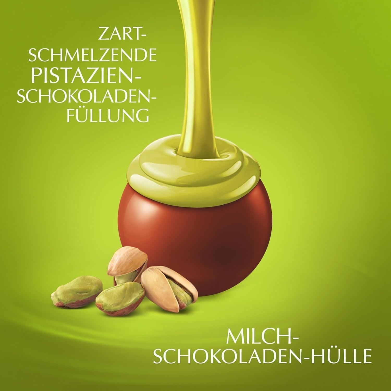 Lindt LINDOR Czekolada z pistacjami | 1 kg zamykana torebka | ok. 80 kulek z mlecznej czekolady z rozpływającym się w ustach kremem pistacjowym | Opakowanie zbiorcze, prezent pralinowy