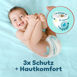 Pampers Premium Protection Pants Größe 6, 78 Windeln, 13kg-19kg, Mit 360° Fitform, 2x breiteren Bundchen als vorher für Komfort & Schutz + 10 Stück Pampers Aqua Baby-Weuchttücher entalten