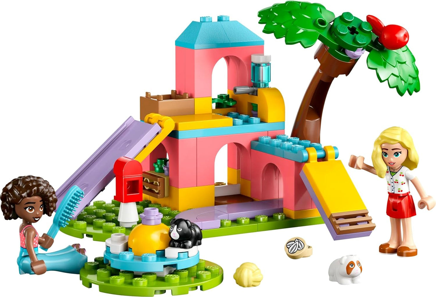 LEGO Friends Plac zabaw dla świnek morskich Zestaw do budowania i udawania z 2 minifigurkami i 2 zwierzętami Zestaw zwierząt dla dziewczynek powyżej 5. roku życia 42640 Zestawy do budowania Besuche den LEGO-Store