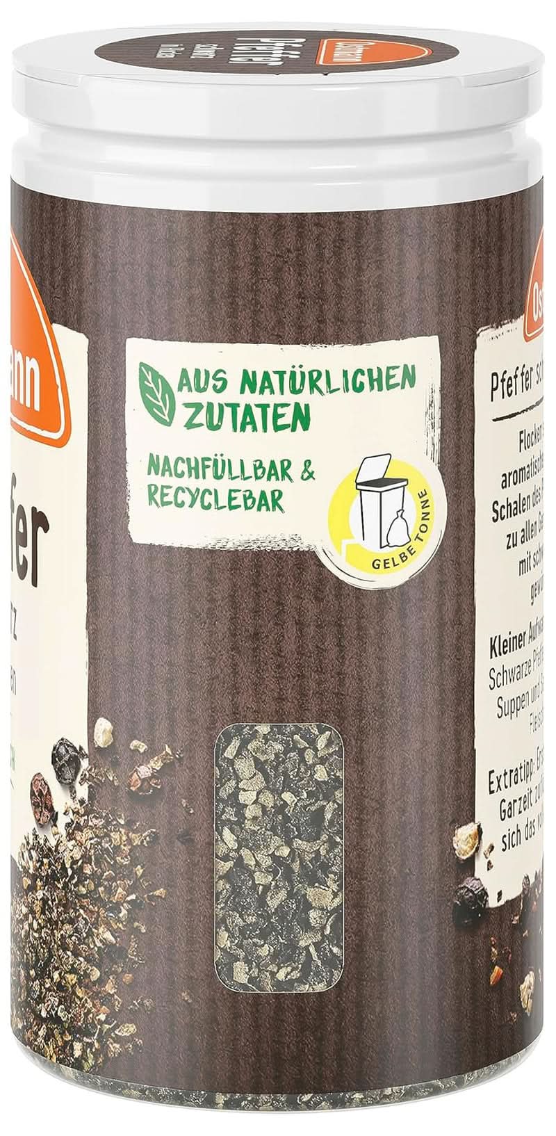 Ostmann - Pieprz czarny w płatkach, 25 gramów Condimente Naty Shop