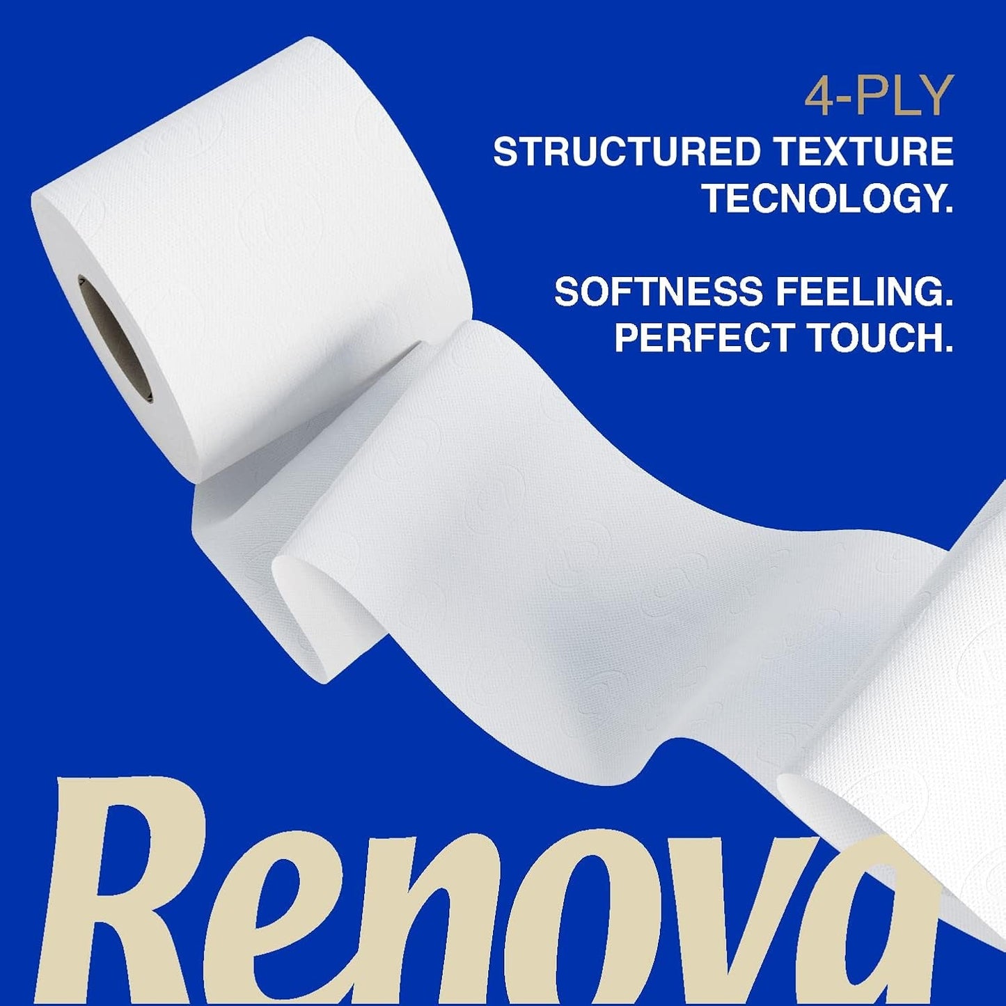 Papier toaletowy Renova Renova Divine Perfection, 42 rolki, papier toaletowy Premium, 4-warstwowy, wyjątkowo miękki, o dodatkowej wytrzymałości, gruby, miękki i chłonny, papier z certyfikatem Fsc, 4400G