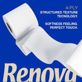 Papier toaletowy Renova Renova Divine Perfection, 42 rolki, papier toaletowy Premium, 4-warstwowy, wyjątkowo miękki, o dodatkowej wytrzymałości, gruby, miękki i chłonny, papier z certyfikatem Fsc, 4400G