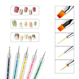 Nagel Art Fineliner Pinsel [5 Stück], Nagel Art Liner Pinsel, Professionel Detail Pinselset, Nagellack Pinsel, Für Nail Art Design Salon malarski, Nageldesign Nagel Fußpflege