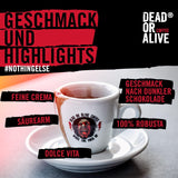 DEAD OR ALIVE Espresso No3 - Starke Espressobohnen 1kg - 100% Robusta - Kaffeebohnen für Kaffeevollautomat und Espressomaschine - Ganze Bohnen mit viel Koffein aus Italien - Kawa ziarnista