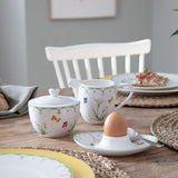 Villeroy & Boch – Kolorowa Wiosenna Zuckerdose 300 Ml Weiß/Bunt, Spülmaschinenfest, Mikrowellensicher, Dose Frühling, Deko Ostern, Oster Deko, Frischhaltedose, Vorratsdose, Premium Porzellan