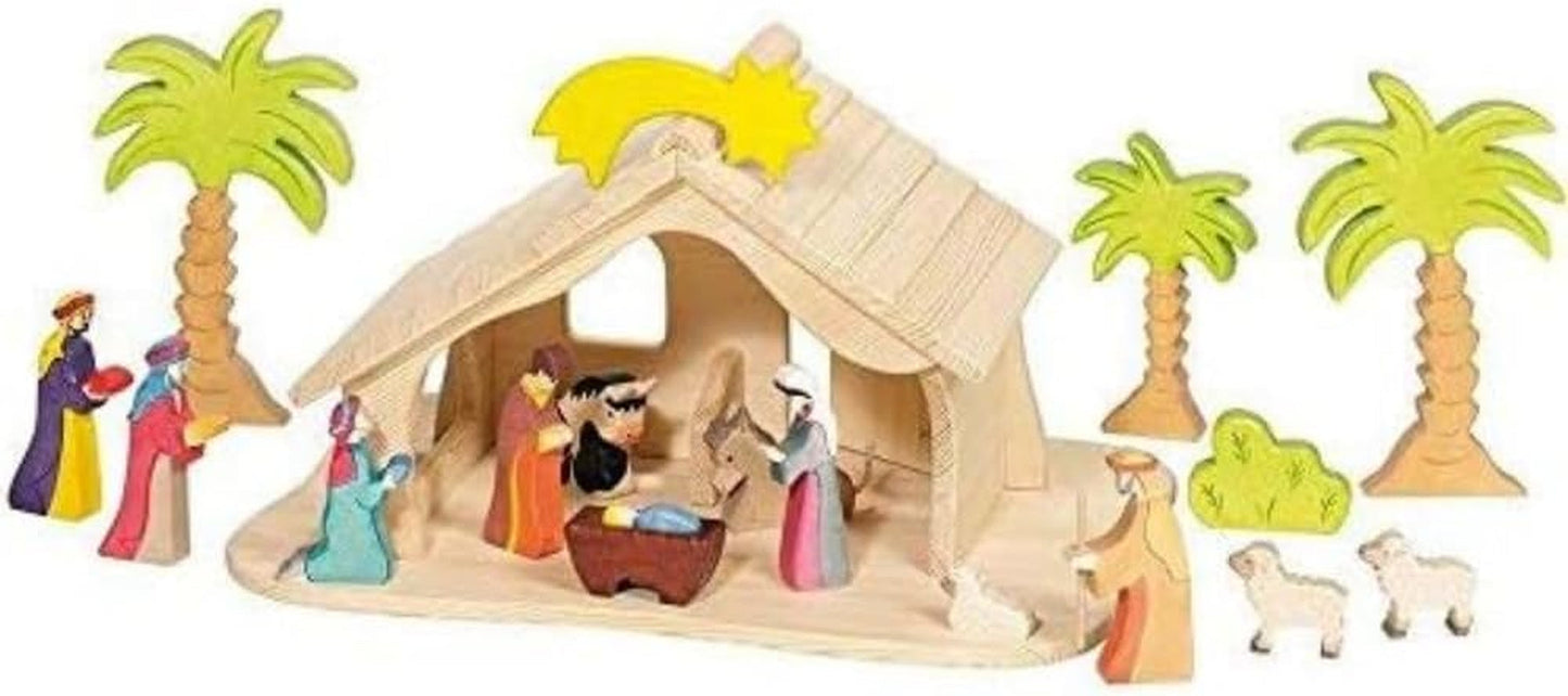 Domek dla lalek Holztiger z gwiazdą bożonarodzeniową (bez figurek i drzewek)