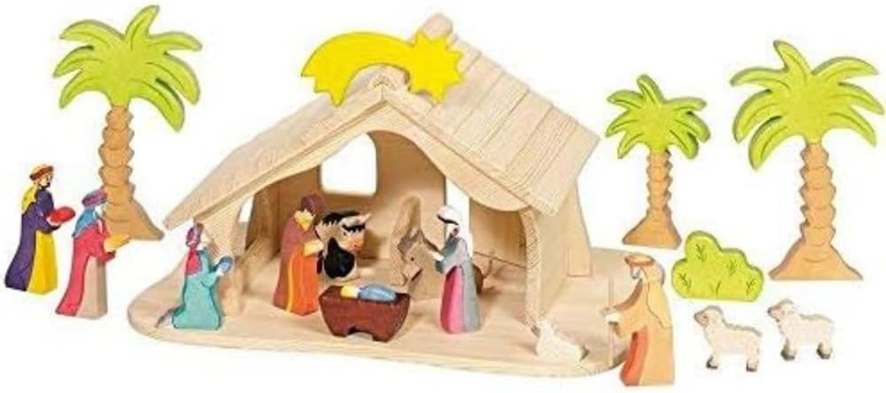 Domek dla lalek Holztiger z gwiazdą bożonarodzeniową (bez figurek i drzewek)