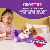 Little Live Pets Mój naprawdę prawdziwy szczeniak – naszywki; Interaktywny szczeniak; ponad 60 dźwięków/reakcji; realistyczny wygląd; 1 z 72 wariantów; zestaw do zabawy z torbą; baterie w zestawie; wiek 5+