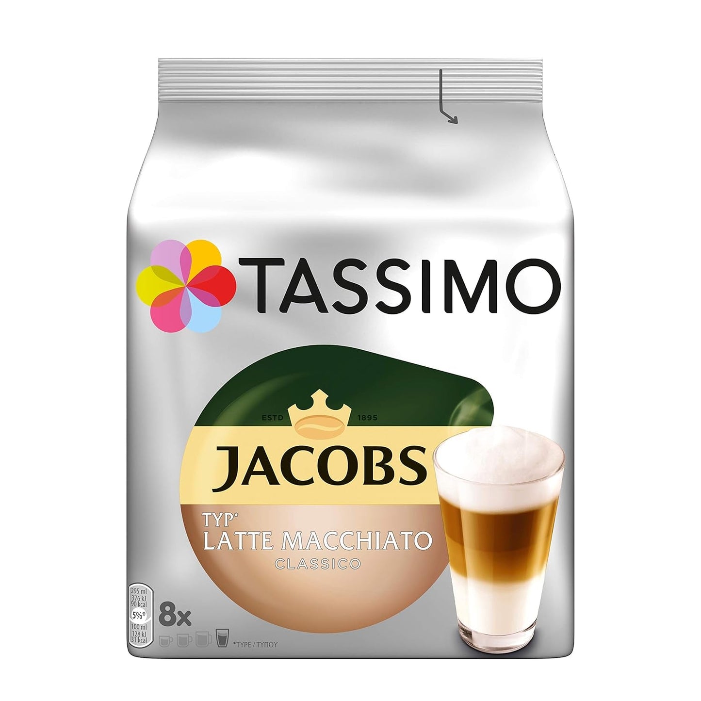 Tassimo Kapseln Probierbox, Vielfaltspaket, 64 podkładki, 5 sortenów