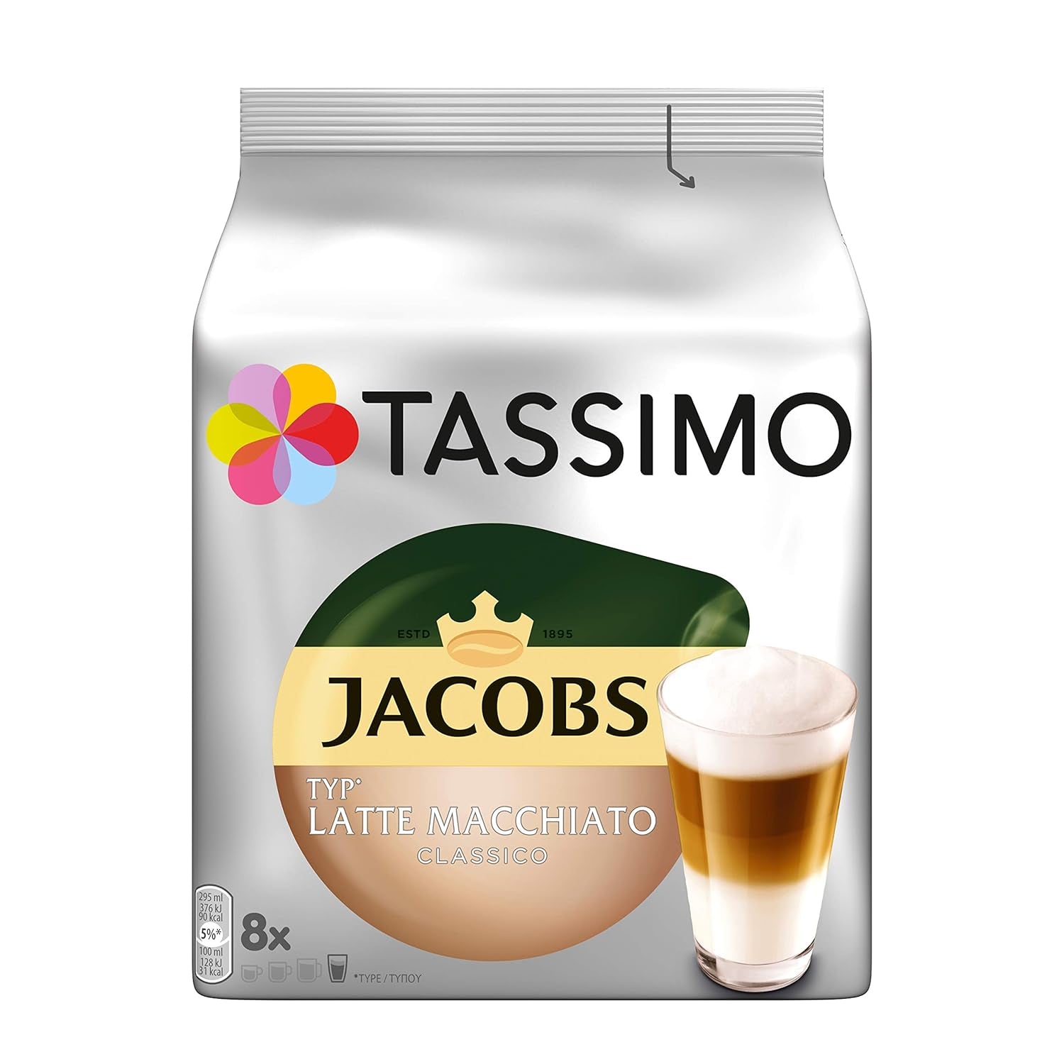 Tassimo Kapseln Probierbox, Vielfaltspaket, 64 podkładki, 5 sortenów