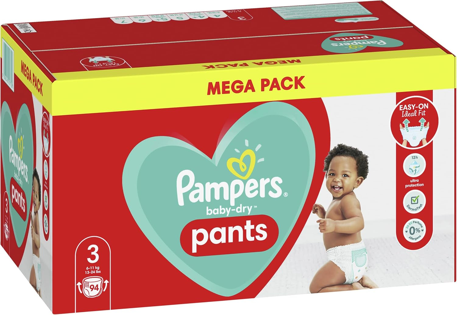 Pieluszki Pampers Baby-Dry rozmiar 8, 43 pieluchy, od 19 kg, opakowanie Jumbo+