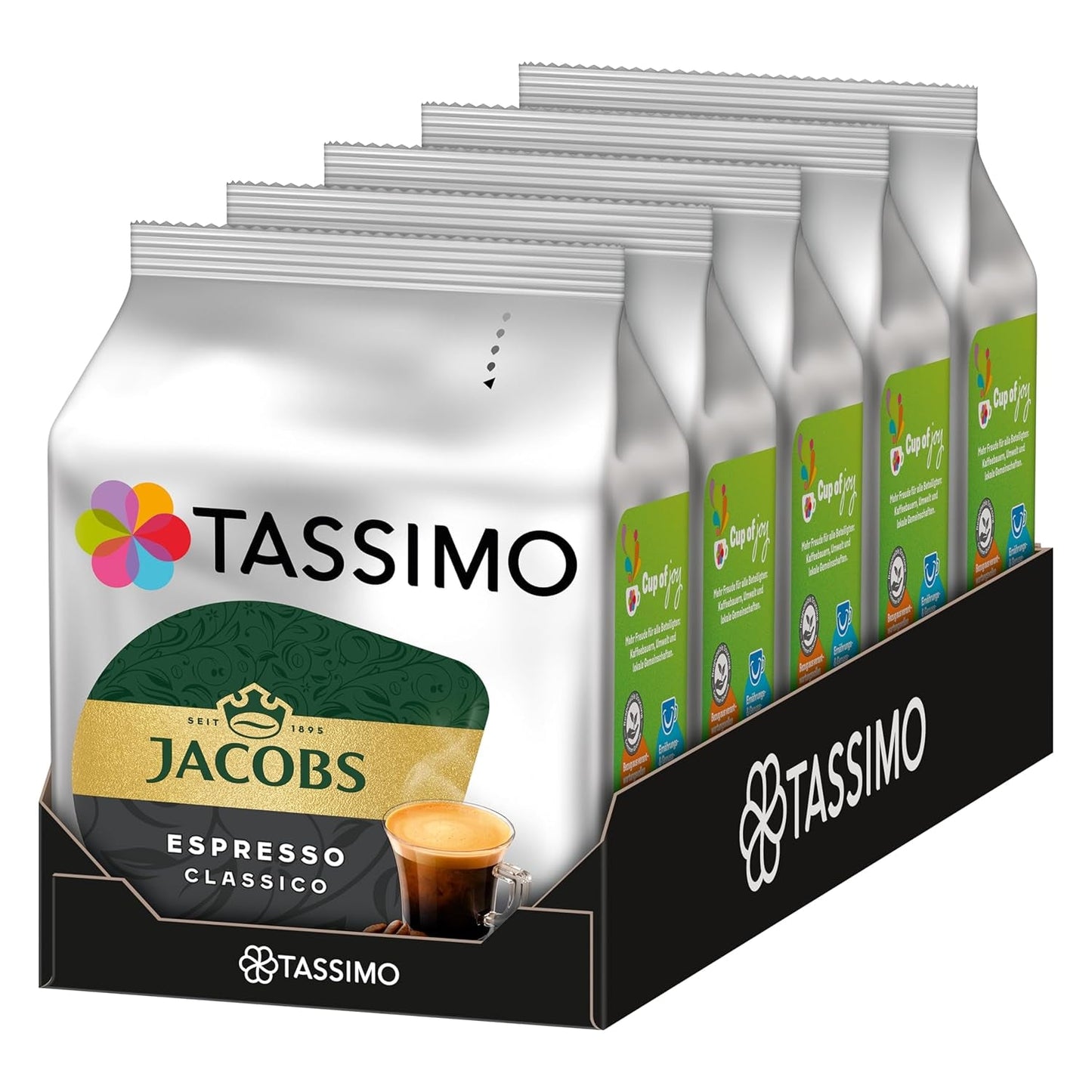 Tassimo Kapseln Jacobs Espresso Classico, 5 x 16 saszetek, 80 Kaffeekapseln