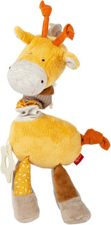 SIGIKID 40104 Aktywna rybka Baby Activity PlayQ Zabawka dla dzieci dla dziewcząt i chłopców polecana od 3 miesiąca wielobarwny Bebe Toys Naty Shop Żółty/beżowy/żyrafa