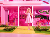 Lalka Barbie Lalka filmowa w różowo-białej sukience i naszyjniku w kształcie stokrotki Margot Robbie Kolekcjonerska zabawka dla 3 lat HPJ96